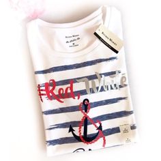 Studio Works Women’s Nautical Printed Tee Size: Medium Measurements Lay Flat: Bust: 20 Inches Total Length: 25.5 Inches Very Good Quality - It’s Like Tommy Hilfiger Design Brand New With Tag Bundle To Save! Please Check Out My Other Listings Too :) Smoke Free-Pet Free E-15 Summer Marine Style Cotton Tops, Marine Style Cotton Tops For Summer, White Nautical Tops For Vacation, Nautical Style Graphic Print Tops For Summer, Nautical Cotton Tops For The Beach, White Sailor Top For Summer, Nautical Style Cotton Tops For Vacation, Nautical Cotton Tops For Vacation, Cotton Nautical Tops For Vacation