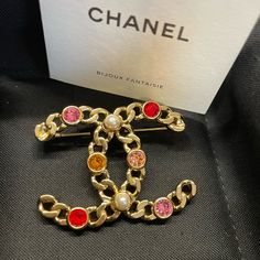 Chanel 2021 Brooch New In Box, No Tag All Sold Out In Store There Is A Little Mark On The First Pearl All Sales Are Final Elegant Multicolor Brooch Pins, Luxury Brooch Pins For Party, Luxury Multicolor Brooches For Gifts, Luxury Multicolor Brooches As Gift, Designer Party Brooch Jewelry, Chanel Butterfly Sunglasses, Chanel 2021, Sunglasses Box, Chanel Camellia