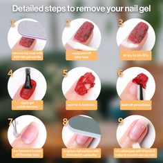 Say goodbye to soaking in acetone or wrapping foil. Remove polygel in 5 minutes without hurting your nails! ❄️ Gently remove gel polish, glitter, or nail glue in 2–5 minutes. ✨ Remove the toughest polygel and prepare your nails for your next manicure! 💅 0 damage + Free cuticle hydration 💖 Suitable for all polygel and artificial nails Paddie Polygel Remover Kit - A nail polish remover kit for beginners. How To Remove Polygel Nails, Polygel Removal, Remove Gel Polish, Gel Remover, Nail Repair, Nail Remover, Polygel Nails, Nail Oil, Shiny Nails