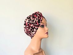 "Handmade pink vintage style twisted design turban cap for women This turban is a simple yet stylish cap made out of a soft feel stretch fabric.  This is perfect to be worn with hair up or down, indoors or outdoors, social and religious gatherings.  It's made in two layers therefore can provide warmth for your head and ears. This can serve as a gift to a loved one, wife, mum, sister, daughter or friend. It's a go to cap for women passing through illness, chemo, alopecia as it sits pretty on the Trendy Spring Turban, Pink Bonnet One Size Fits Most, Spring Turban With Matching Headband, Adjustable Winter Turban, Cheap One Size Women's Turban, Turban For Bald Women, Elegant Adjustable Beanie Turban, Pink One Size Bonnet, Alopecia Headwear