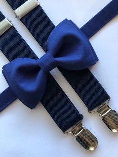 Navy Blue Bowtie/Navy Suspenders Set. Navy Bow Tie Set! Adjustable Blue Bow Tie, Adjustable Blue Standard Bow Tie, Adjustable Blue Standard Tie Bow, Blue Adjustable Standard Tie Bow, Adjustable Blue Bow With Bow Tie Back, Adjustable Blue Satin Bow, Adjustable Blue Bow Ties, Adjustable Blue Bow With Ties, Blue Adjustable Bow With Ties