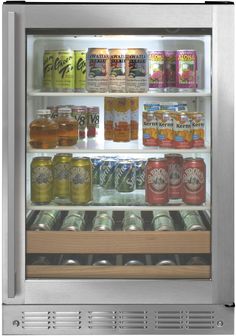 an open refrigerator filled with lots of drinks