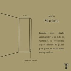 an open door with the words mocheta written in spanish