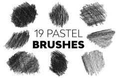 the 19 brushes are drawn in different styles