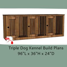 the triple dog kennel build plans are great for small dogs to use in their home