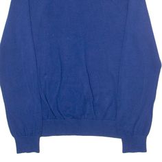 Item is in good used condition. >Size: M >Armpit To Armpit: 20" >Armpit To Cuff: 19" >Collar To Hem: 27" Fitted Blue Tops With Ribbed Cuffs, Fitted Blue Sweater With Ribbed Cuffs, Classic Fitted Blue Sweater, Classic Blue Fitted Sweater, Blue Fitted Classic Sweater, Blue Crew, Mens Jumpers, Tommy Hilfiger, Jumper