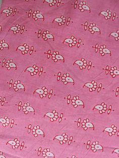 White and Pink Sanganeri Print cotton fabric Shilphaat.com Sanganeri Print, Precut Fabric, Block Print, Printed Cotton, Print Dress