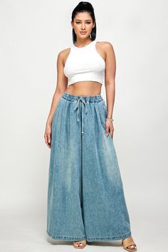 Cali Wide Leg Jeans Long Denim Pants, Wide Leg Denim Pants, Wide Leg Denim Jeans, Cargo Jumpsuit, Denim Outerwear, Jeans Fabric, Wide Jeans, Cute Swag Outfits, Wide Leg Denim