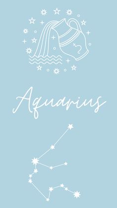 the aquarius zodiac sign with stars on it