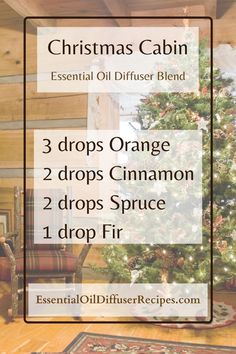 The Christmas Cabin essential oil diffuser blend contains orange, cinnamon, spruce, and fir essential oils. Christmas Cabin, Essential Oil Combinations, Essential Oil Diffuser Blends Recipes, Essential Oils Herbs, Essential Oil Diffuser Recipes, Home Smell, Oil Diffuser Recipes, Essential Oil Blends Recipes, Essential Oil Mixes