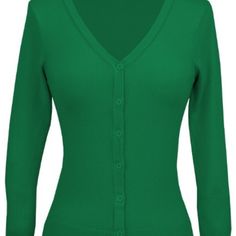 V-Neck Cardigan Sweater 3/4 Sleeves,V-Neck Top And Button Down Sweater Cardigan With Spandex .Lightweight, Soft Fabric With Stretch For All-Day Comfort Using The Highest Quality Acrylic Yarn Spandex 80% Acrylic / 18% Nylon / 2% Spandex These Measures Are In Inches You Can See The Measurements In The Pictures Color Kelly Green Classic Green V-neck Long Sleeve Sweater, Fitted V-neck Sweater With Button Closure, Elegant Green V-neck Cardigan, Green V-neck Sweater With Button Closure, Green V-neck Cardigan With Buttons, Classic Green Long Sleeve V-neck Sweater, Fitted Solid V-neck Cardigan, Fitted V-neck Solid Color Cardigan, Fitted V-neck Cardigan