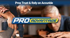 two men working on wood with the words pro advantage