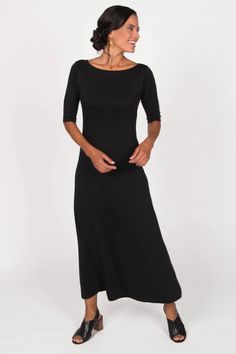 This versatile Organic Essential dress has become a favorite of loyal customers. Dress it up with jewelry and accessories. Wear it simple and unadorned. No matter what, you'll always be comfortable in this soft and flattering dress. Crafted from 100% organic Pima cotton interlock, for a lush feel that is all-natural wi Priestess Clothing, Build A New Wardrobe, Post C Section, Choir Dresses, Easter Dress Toddler, Boatneck Dress, Party Dress Ideas, Easter Dresses For Toddlers, Outfit Ideas For Church