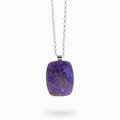 Charoite necklace The Chakras, Cabochon Necklace, Belcher Chain, Open Your Heart, Purple Swirl, Birthstone Gifts, Mens Pendant, Pendant Rings, Opal Rings