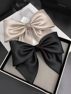 Multicolor  Collar  Stainless Steel   Embellished   Women Accessories قلادات متدلية, Decorative Hair Clips, Bow Tie Hair, Black Hair Bows, Hair Tie Accessories, Satin Ribbon Bow, Hair Accessories Clips, Ribbon Hair Bows, Girly Accessories