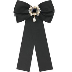 Suitable for daily use, it is a good gift for your friends. Perfect for parties, weddings, everyday office work, or other occasions. Wear it with stand-collar shirts, sweaters, blouses, and dresses for an elegant look and added glamour. Specification: 1. Clip closure on ribbon back, which can pin your bow tie faster and easier. 2. Nice Accessories: Match with a collar shirt, sweater, blouse, and dress to increase your elegant personality. 3. Add this fancy bow brooch to make daily life more inte Elegant Black Brooches For Black Tie Events, Elegant Black Brooches For Black Tie Occasions, Black Bow Tie Jewelry For Formal Occasions, Elegant Bow Pins As Gifts, Elegant Formal Pins With Decorative Bow, Elegant Party Pins With Bow Tie Detail, Elegant Bow Pins For Party, Elegant Bow Pins As A Gift, Elegant Party Pins With Bow