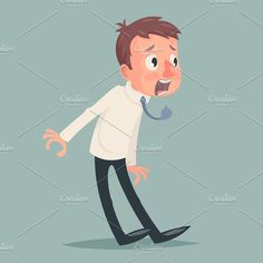 Shok Emotion Fear Graphics Shok Emotion Fear Horror Depression Stress Businessman Character Icon Retro Vintage Cartoon Design V by Meilun Expression Challenge, Cartoon Pic, Character Icon, Monster Illustration, Cartoon Photo, Vintage Cartoon, Flat Illustration, Iconic Characters, Design Vector