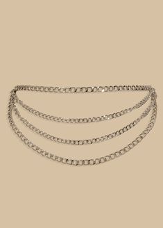 Layered Silver Tone Chain Belt, Silver Layered Chains, Chain Belt, Silver Accessories, Girl Fits, Trendy Accessories, Trendy Plus Size, Multi Strand, Chain Link, Gold Chains