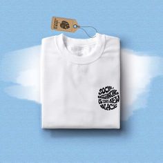 a white t - shirt with the words social awareness and peace printed on it