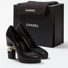 Channel Shoes High Heels, Chanel Block Heels, Chanel Pumps Heels, Chanel Platform Heels, Chanel Shoes Women, Chanel Shoes 2023, Chanel Heels Aesthetic, Vintage Chanel Shoes, Coco Chanel Shoes