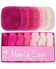 Makeup Eraser Cloth, Pink Eraser, Alat Makeup, Mascara Eyeliner, Makeup Accesories, Makeup Eraser, Makijaż Smokey Eye, Pretty Skin Care, Mini Makeup