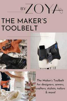 the maker's tool belt book cover is shown in three different colors and sizes