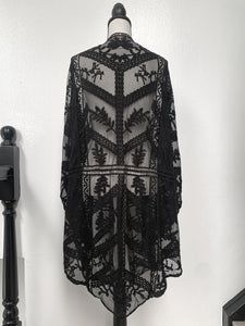 Plus Size Goth, Mesh Cardigan, Embroidery Print, Goth Clothing, Witching Hour, Shawl Cardigan, Lace Cardigan, Goth Outfits, Affordable Clothes