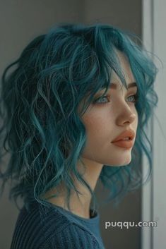 Teal Hair Dye, Teal Hair Color, Pink Ombre Hair, Teal Hair, Dye My Hair, Hair Fashion, Roots Hair, Making Waves