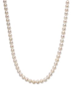 Add a long, luxurious layer. Classic cultured freshwater pearls (8-1/2mm) always add an element of sophistication and Belle de Mer's endless strand is certainly no exception. Real Diamond Necklace, Dainty Diamond Necklace, Cultured Pearl Necklace, Freshwater Cultured Pearls, Crystal Necklace Pendant, Freshwater Pearl Necklaces, Pearl Stud Earrings, Up Girl, Watch Necklace