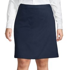 Perfect for warm-weather days, you'll love this women's Lands' End school uniform blend chino skort. Click on this WOMEN'S GUIDE to find the perfect fit and more! Perfect for warm-weather days, you'll love this women's Lands' End school uniform blend chino skort. Click on this WOMEN'S GUIDE to find the perfect fit and more! FEATURES Soft knit shorts underneath Back vent for easy movement No closure - pull-on stylingFIT & SIZING Classic fit Midrise sits on the high hip Back-elastic waistbandFABRIC & CARE Cotton, polyester Machine wash Imported Size: 22 W. Color: Blue. Gender: female. Age Group: adult. Navy Fitted Skort For Workwear, Fitted Navy Skort For Work, Navy Skort For Workwear, School Uniform Style Skort For Workwear, Solid Cotton Skort For Work, Navy Skort For School, Preppy Cotton Skirt For Workwear, Plus Size Shorts, Knit Shorts