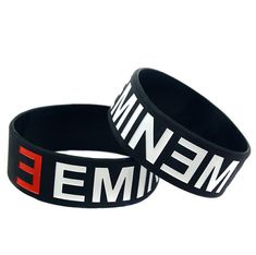 I Never Used Them, Red And Black Wrist Bracelets, 2 Eminem Wristband Bracelets You Get Both Of Them, Strong Durable Soft Silicone Material. One Size Fits Most Best To Bundle! Add-Onn! Casual Black Wristband For Streetwear, Promo Gifts, Music Accessories, Wristband Bracelet, Wide Bracelet, Mens Accessories Jewelry, Silicone Material, Latex Free, Silicone Rubber