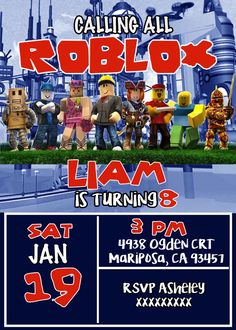 a flyer for roblox is turning 3 on saturday, jan 29 at 9 p m