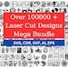 an advertisement for laser cut designs mega bundle