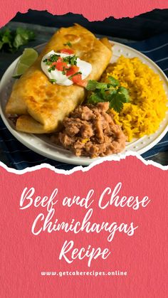 beef and cheese enchiladas recipe on a plate