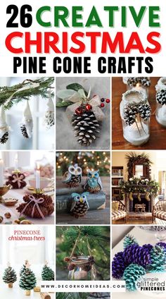 25 creative christmas pine cone crafts