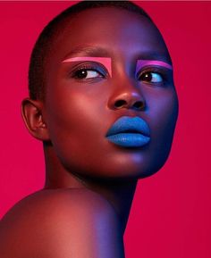 Dark Skin Editorial Makeup, Extra Makeup Looks Black Women, High Fashion Makeup Looks, Creative Beauty Shoot, Creative Makeup Looks Eye Art, Face Drawing Template, High Fashion Makeup Editorial, Editorial Makeup Looks, Editorial Moodboard