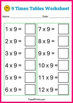 two times tables worksheet with the same number and numbers on each one side