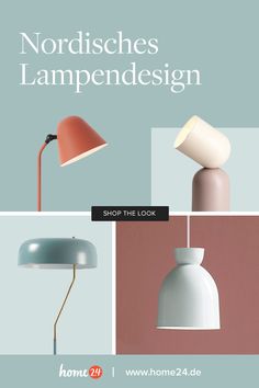 the cover of an article about lamps and lighting fixtures, with three different colors on it