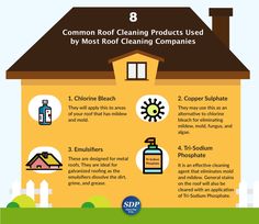 the 8 common roof cleaning products used by most roof cleaning companies