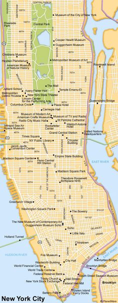 a map of new york city showing the streets