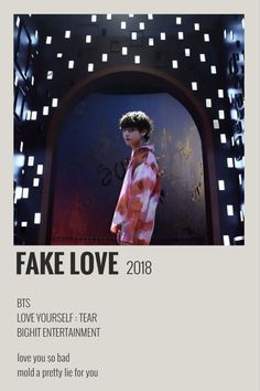 the fake love poster for bts's upcoming album