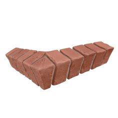 a brick wall made out of bricks on top of each other, with one block in the middle