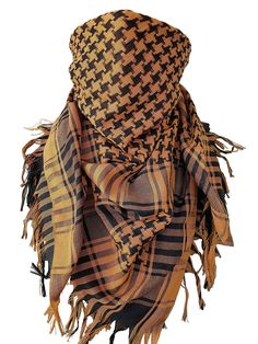 Bandana Head Wrap, Houndstooth Scarf, Tartan Plaid Scarf, Orange Scarf, Scarf Bandana, Image Swag, Military Camouflage