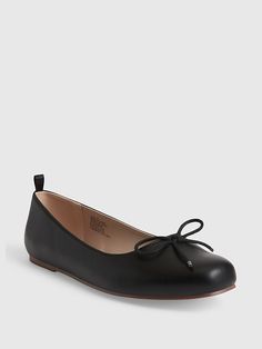 Synthetic Bow Slip-on Ballet Flats, Synthetic Slip-on Ballet Flats With Bow, Slip-on Synthetic Ballet Flats With Bow, Synthetic Flats With Bow And Round Toe, Synthetic Round Toe Flats With Bow, Flats Shoes Comfortable, Decorative Bows, Leather Ballet Flats, Comfortable Flats