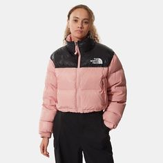 The Nuptse has been delivering game-changing warmth since 1992 and no other jacket has journeyed so naturally from the mountains to city streets. With this cropped version, we've kept the original baffle design and boxy shape from '96 and updated it with a new, shorter length. It's loaded with 700-fill responsibly-sourced down for long-lasting warmth. Size M Nuptse Short Jacket, 1996 Nuptse Jacket, 1996 Retro Nuptse Jacket, Retro Nuptse Jacket, Street Style Aesthetic, Nuptse Jacket, North Face Nuptse, Ladies Short Jackets, Pink Jacket