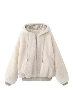 Goodnight Macaroon 'Rica' Hooded Fleece Zip-Up Sweater Hooded Zipper Closure Long Sleeves Measurements: XS - Bust 132cm, Length 58cm S - Bust 136cm, Length 59cm M - Bust 140cm, Length 60cm L - Bust 144cm, Length 61cm Machine cold and gentle cycle or hand wash cold Lay flat to dry Do not tumble dry Do not iron If you are unsure or need assistance selecting the proper size or color, please contact our Customer Services team and they'll be more than happy to help. Cozy Beige Hoodie With Double-lined Hood, Beige Hooded Winter Jacket With Drawstring, Beige Hooded Jacket With Drawstring For Winter, Warm Beige Hooded Jacket For Winter, Winter Hooded Fleece Jacket With Fleece Lining, Hooded Fleece Jacket With Fleece Lining For Winter, Beige Fleece Jacket For Winter, Cream Hooded Jacket With Drawstring, White Fleece Hooded Jacket For Winter