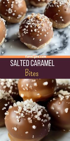 salted caramel bites on a plate