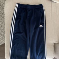 - Never Worn Navy Blue Joggers (You Can See The Strings Haven’t Been Undone - Loose And Comfortable On Legs - Fitted Ankles - No Damage Or Error, Just Too Long For My Legs - Same Material As Their Soccer Joggers Pants Adidas, Blue Joggers, Adidas Joggers, Adidas Pants, Blue Adidas, Too Long, Adidas Men, Mens Pants, Design Ideas