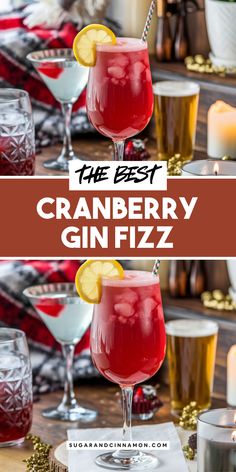 the best cranberry gin fizz recipe for christmas and new year's eve