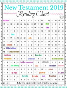 a printable new testament chart for children